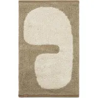 Ferm Living Lay Tapis Lavable Dark Taupe|Off-white