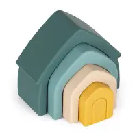 Le Petit Marseillais Petite&Mars Jouet pliable en silicone Maison Misty Green 12m+ 4 pièces