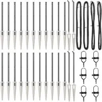 vidaXL Poteau de clôture. Autre 26 pcs Argent 3.2 x 3.2 x 100 cm Acier