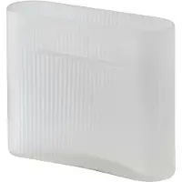 Muuto Ridge Vase White Frosted Glass | H: 16.5 cm