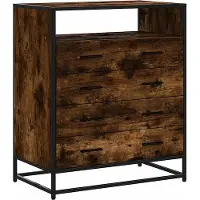 vidaXL Armoire à tiroirs chêne fumé 70x41x83,5 cm Bois composite