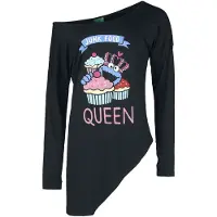 Sesame Street T-shirt manches longues de - Junk Food Queen - S - pour Femme - noir - Taille S