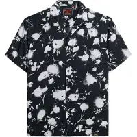 Superdry pour homme. M4010941A Chemise imprimée à manches courtes noire (XL), Casuel, Modal, Manche courte