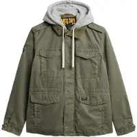 Superdry pour homme. M5012168A Veste à capuche Rookie Field verte (M), Casuel, Coton