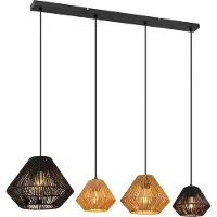 Globo Lighting Lampe à suspendre métal noir mat, 4x E27