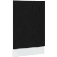 vidaXL Cache pour lave-vaisselle Lyon noir imitation chêne 45x1,5x67 cm
