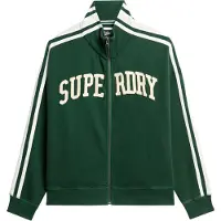 Superdry Veste de survêtement 'Athletic Essentials' crème / vert foncé