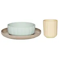 Oyoy Set de Vaisselle - Bioplastique - 3 Parties - Pullo - Pale - - UneTaille - Set de Vaisselle