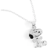 Snoopy Collier de - pour Unisexe - couleur argent - Taille Standard