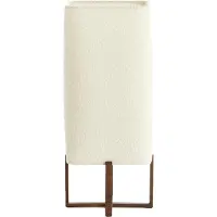 Light & Living Lampe de table Wyn 50,5 cm - corde crème avec aspect noyer