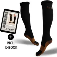 By Cee Cee Chaussettes de compression 3 paires - Chaussettes de maintien Femmes et Hommes - Chaussettes de compression - Chaussettes de course - Chaussettes de sport - Taille 46-51 XXL