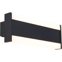 QAZQA Applique murale moderne noire 30cm incl. LED CCT IP54 - Vanya