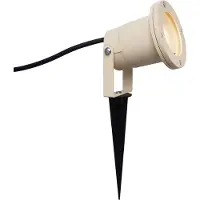 QAZQA Spot sur Piquet Beige GU10 50mm Réglable IP65 avec Câble et Prise - Basic