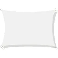 AIO Factory Voile d'ombrage, nylon imperméable, 3 x 2 m, blanche