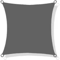 AIO Factory Voile d'ombrage imperméable en nylon, 3 x 3 m, grise