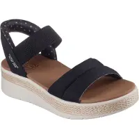 SKECHERS Slip-Ins: Bobs Sun Ray Sandalen Plat - Zwart - Maat 41