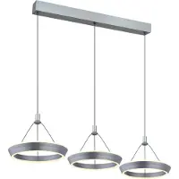 Globo Lighting Lampe à suspendre métal gris mat, LED