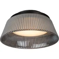 Lucide Lampe de plafond Vixi noir avec verre fumé