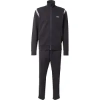 BOSS Ensemble de survêtement Regular en coton stretch avec empiècements à rayures