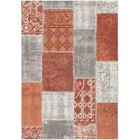 Floordirekt Indoor & Outdoor Tapis Coton facile d'entretien & résistant Rouge 80x150 cm