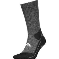 Head Chaussettes De Marche Randonnée Head Head Hiking Warm Long Crew 1p Gris Anthracite Foncé 35/38