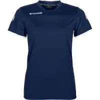 Stanno T-shirt Pride pour femme - Bleu marine / Blanc