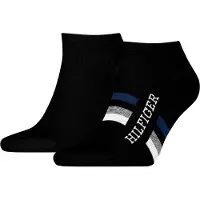 Tommy Hilfiger Socquettes - 2 Pack - Noir av. Bleu - - 39/42 - Chaussettes