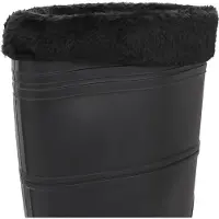 vidaXL Bottes en caoutchouc avec doublure amovible noir taille 44 PVC