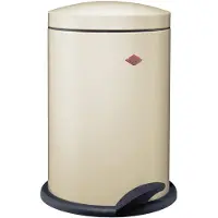 Wesco Poubelle à pédale 116 en MANDELE avec pédale et volume de déchets de 13 litres / Poubelle sur pied
