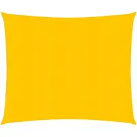 vidaXL Voile d'ombrage 160 g/m² carré jaune 4x4 m PEHD