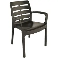 Ipae Pro Garden Chaise en plastique - Anthracite - 61 x 56 x 82 cm