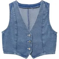 s.Oliver Gilet bleu denim