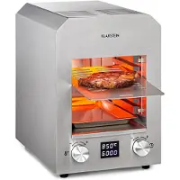 Klarstein Hannibal Barbecue intérieur haute température 2200W 850°C inox argent
