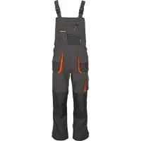 Terrax Salopette homme taille 50 gris foncé/noir/orange (50)