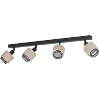 Eglo Lampe de plafond Japandi Rosley 4L - noir avec crème