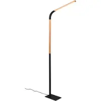 TRIO Lampadaire LED avec bras flexible noir, 169 cm
