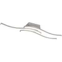 REALITY IMPORT Plafonnier LED ROUTE 5 W, 4 000 K, 600 lm, métal blanc argenté, dimensions : 7 x 56 x 56 cm, IP20, RL
