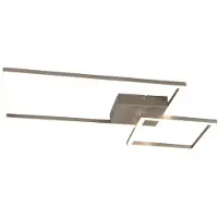 RL Plafonnier LED PADELLA 25 W, 4 000 K, 3 000 lm, métal argenté, dimensions : 7,5 x 63,5 x 63,5 cm, IP20,