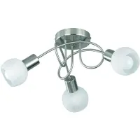 TRIO Spot ANTIBES blanc et argenté, 3xE14x28W, verre, dimensions : 20x47x47 cm, IP20, RL