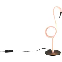 TRIO Lampe de table LED, rose, design flamant rose, H 35 cm