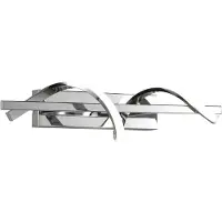 TRIO Plafonnier LED ISABEL 8 W, 4 000 K, 950 lm, métal chromé blanc, dimensions : 12 x 46 x 46 cm, IP20, RL
