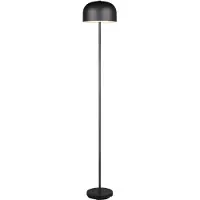 TRIO Lampadaire LED, variateur d'intensité tactile, batterie, USB, noir, H 147 cm