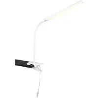 TRIO Lampe de bureau à pince Nevada souple - blanc