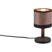 RL Lampe de table avec abat-jour Davos noir-taupe, 1xE14x10W, tissu, dimensions : 22,5 x 12 x 12 cm, IP20,