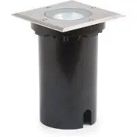 Konstsmide Spot pour le sol Spot Carré de 11 cm en acier inoxydable