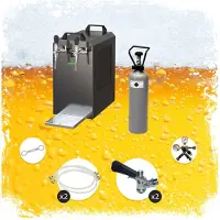 Ich-zapfe Ensemble complet Tireuse a biere - STREAM 80 machine a biere, pompe a biere 2 lignes, 90 litres/h, professionnelle, KEG: Type G; KEG 2: sans