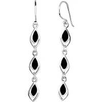 Elli Boucles d'oreilles 'Hippie Festival' noir / argent