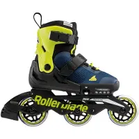 Rollerblade Patins à Roulettes - Microblade 3WD - Blue/Citron - - - 33/36 - Patins à Roulettes
