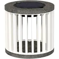 LES JARDINS Halo Lampe Solaire White