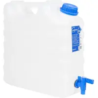 vidaXL Réservoir d'eau avec robinet transparent 15 L plastique